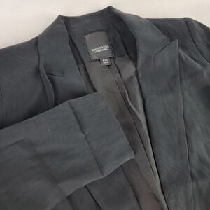 Simply Vera Vera Wang Black Blazer Jacket Womens PXS Lapel Collar Open Front NEW